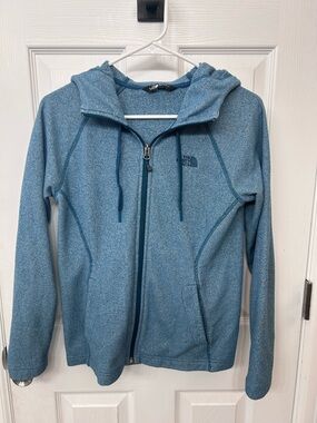The North Face women’s Blue light fleece Full-Zip Hooded Jacket size S
